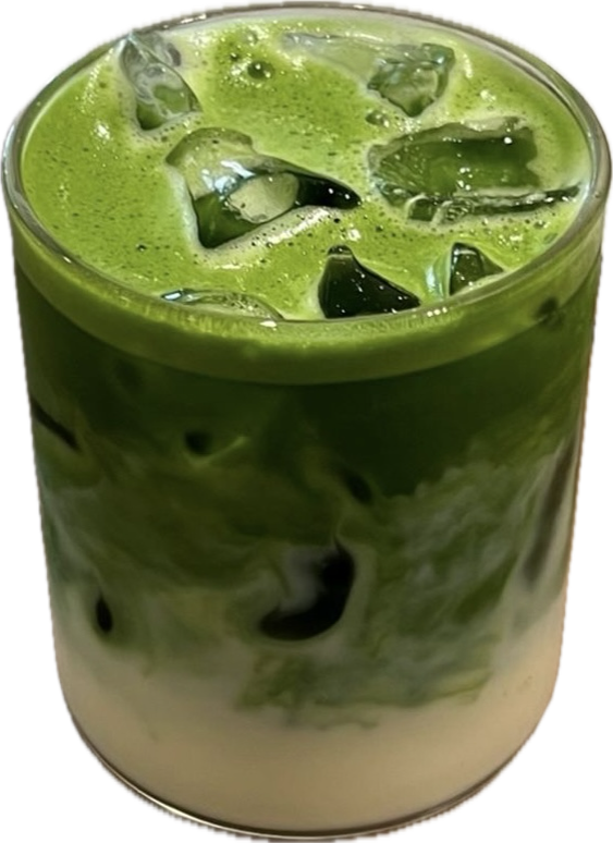 Cup of matcha latte