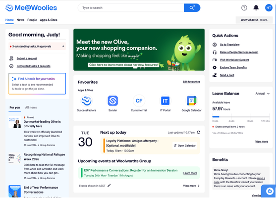 Woolworth Groups Internal Hub Accessibility Redesign preview